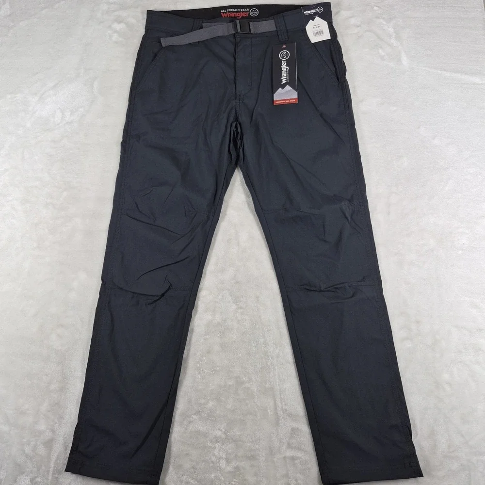 Wrangler All Terrain Gear ATG Pants Men's 34x30 Charcoal Gray Hiking Outdoor NWT